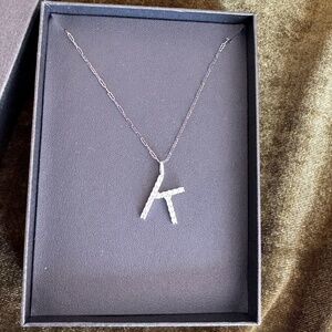 Miranda Frye "K" Pave charm with chain- NEW in box